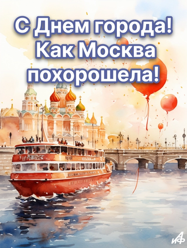 
        30+ открыток с Днем города. Яркие картинки с днем Москвы: столице 878 лет    
