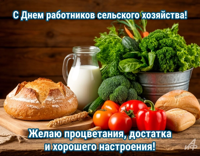 
        Открытки с Днем работников сельского хозяйства. Яркие картинки и пожелания    